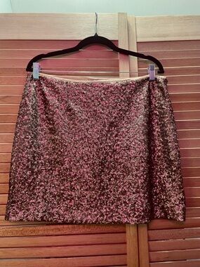 GAP Gold Metallic Sequin Mini Skirt, Size 10, NWT